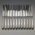 Around 1900 British antique silver plated cutlery 12 pair set in wooden box Walker & Hall